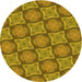 Square Patterned Yellow Rug, pat3748yw