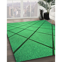 Patterned Neon Green Rug, pat3749grn