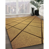 Patterned Saddle Brown Rug, pat3749org