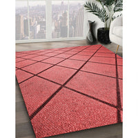 Patterned Red Rug, pat3749rd