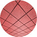 Square Patterned Red Rug, pat3749rd