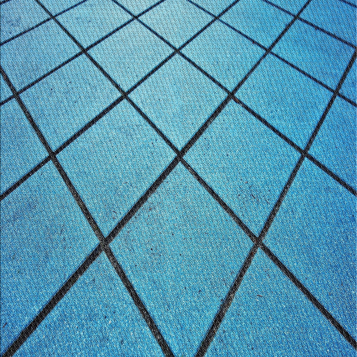 Patterned Bright Turquoise Blue Novelty Rug, pat3749