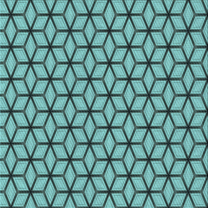 Round Patterned Turquoise Green Rug, pat375lblu