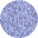 Square Patterned Blue Rug, pat3750blu