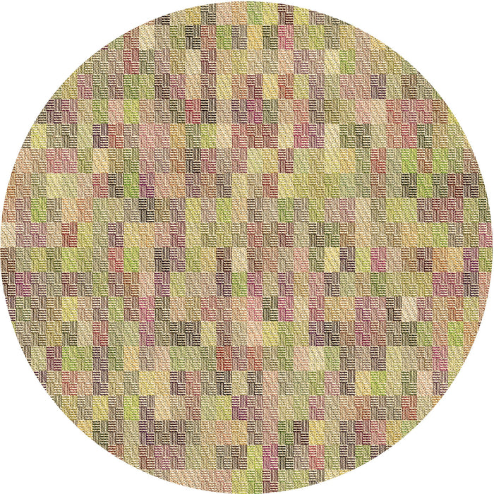Square Patterned Petra Gold Brown Rug, pat3750brn