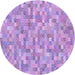 Square Patterned Mauve Purple Rug, pat3750pur