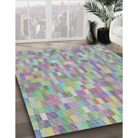 Patterned Gray Modern Rug, pat3750