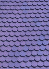 Machine Washable Transitional Deep Periwinkle Purple Rug, wshpat3751blu