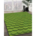 Patterned Green Rug in Family Room, pat3751grn