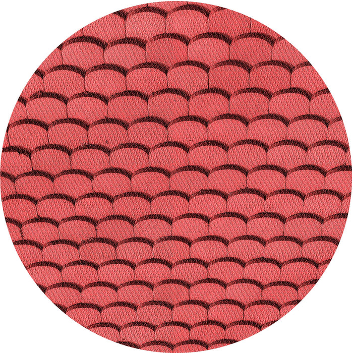 Square Patterned Red Rug, pat3751rd