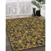 Patterned Cinnamon Brown Rug, pat3752brn