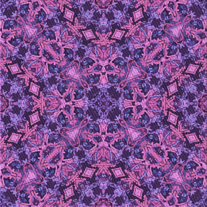 Round Machine Washable Transitional Purple Rug, wshpat3752pur