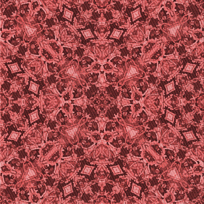 Round Patterned Red Rug, pat3752rd