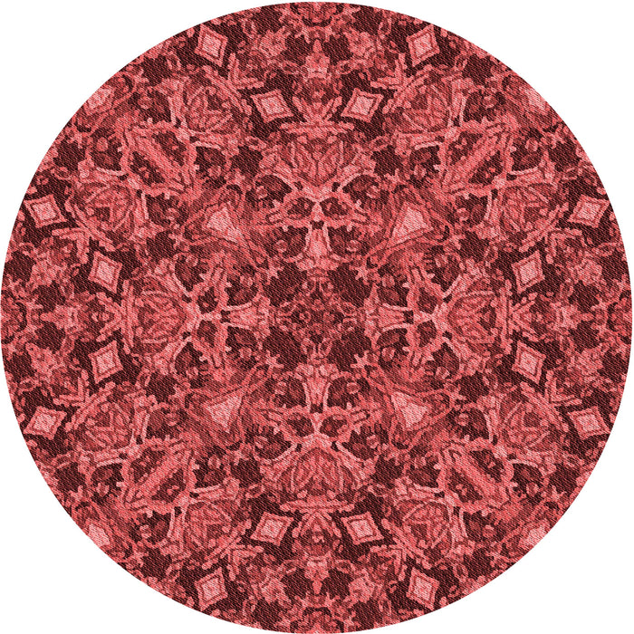Square Patterned Red Rug, pat3752rd