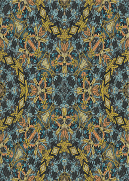 Patterned Charcoal Black Novelty Rug, pat3752