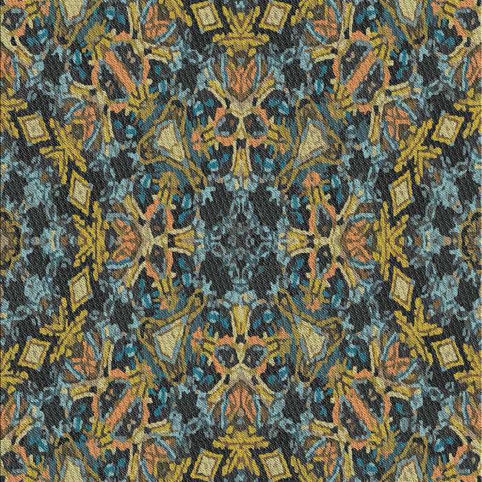 Patterned Charcoal Black Novelty Rug, pat3752