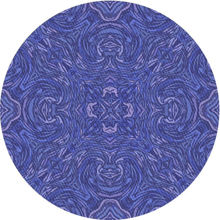 Square Patterned Light Slate Blue Rug, pat3753blu