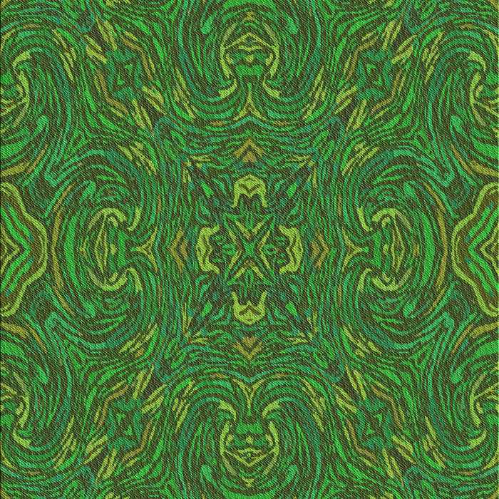 Patterned Dark Forest Green Rug, pat3753grn