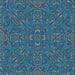 Round Patterned Blue Ivy Blue Rug, pat3753lblu