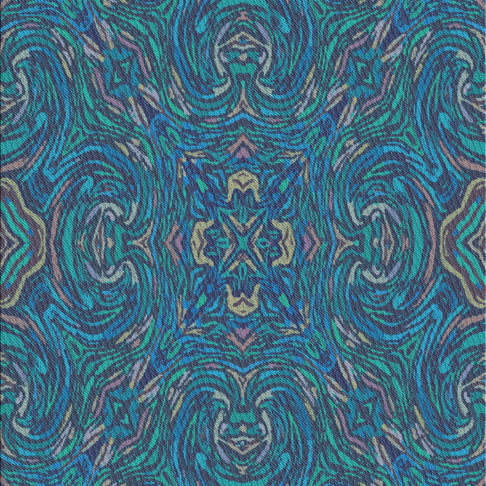 Machine Washable Transitional Blue Ivy Blue Rug, wshpat3753lblu