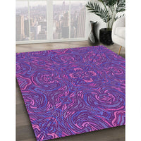 Patterned Jasmine Purple Rug, pat3753pur