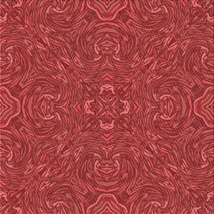 Round Patterned Red Rug, pat3753rd