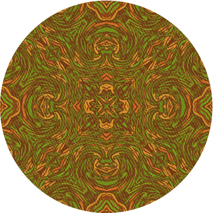 Square Patterned Tomato Red Rug, pat3753yw