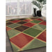 Patterned Saffron Red Rug in Family Room, pat3754brn