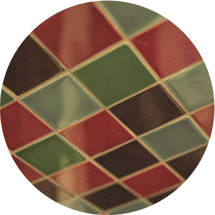 Square Machine Washable Transitional Saffron Red Rug in a Living Room, wshpat3754brn