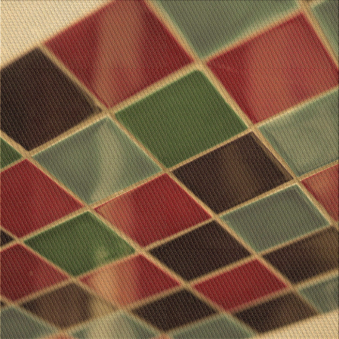 Round Patterned Saffron Red Rug, pat3754brn