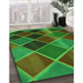 Machine Washable Transitional Army Green Rug in a Family Room, wshpat3754grn