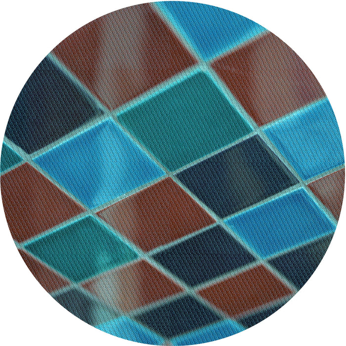 Square Machine Washable Transitional Western Charcoal Gray Rug in a Living Room, wshpat3754lblu