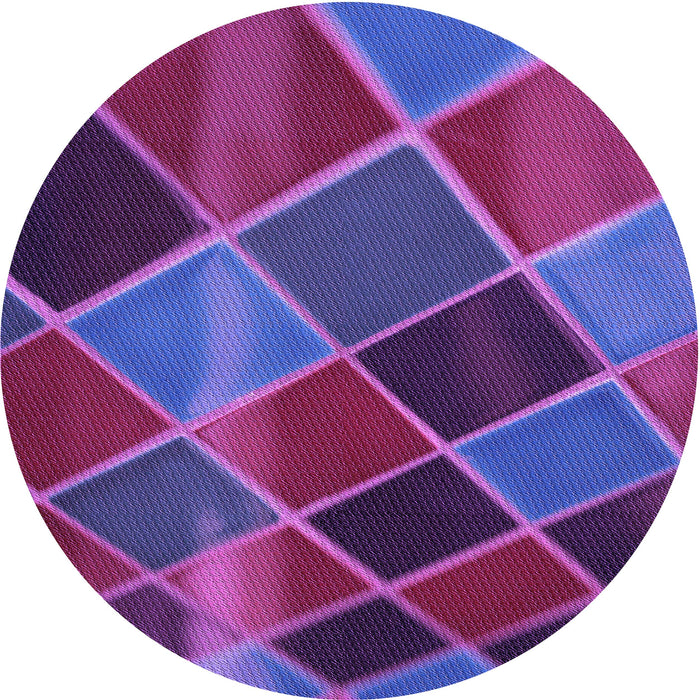 Square Patterned Dark Magenta Purple Rug, pat3754pur