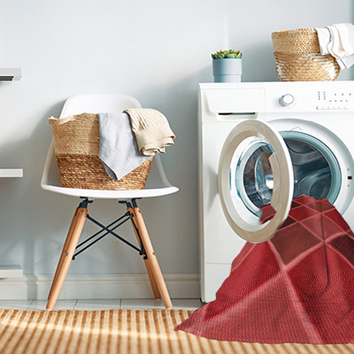 Machine Washable Transitional Red Rug in a Washing Machine, wshpat3754rd