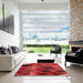 Machine Washable Transitional Red Rug in a Kitchen, wshpat3754rd