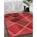 Machine Washable Transitional Red Rug in a Family Room, wshpat3754rd