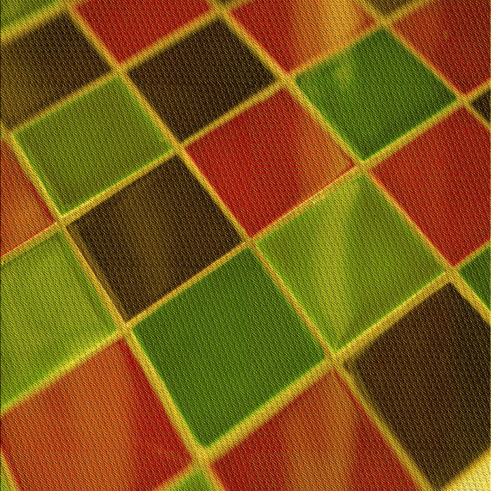 Patterned Dark Yellow Green Rug, pat3754yw