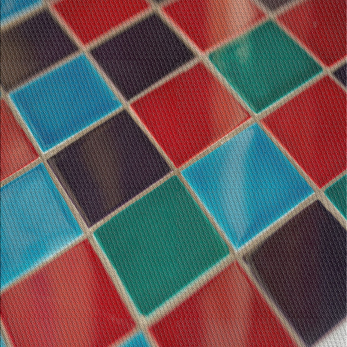 Patterned Saffron Red Novelty Rug, pat3754