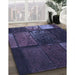 Machine Washable Transitional Night Blue Rug in a Family Room, wshpat3755blu