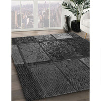 Patterned Midnight Gray Rug, pat3755gry