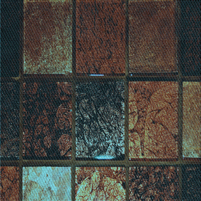 Round Patterned Hazel Green Rug, pat3755lblu