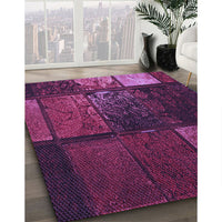 Patterned Plum Purple Rug, pat3755pur
