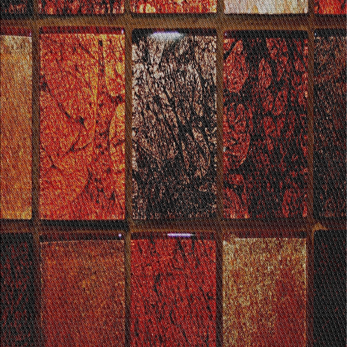 Patterned Gold Brown Novelty Rug, pat3755