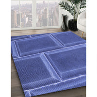 Patterned Sky Blue Rug, pat3756blu