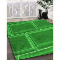 Patterned Green Rug, pat3756grn