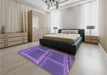 Patterned Amethyst Purple Rug in a Bedroom, pat3756pur