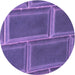 Square Machine Washable Transitional Amethyst Purple Rug in a Living Room, wshpat3756pur