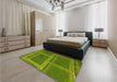 Patterned Pistachio Green Rug in a Bedroom, pat3756yw