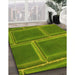 Patterned Pistachio Green Rug in Family Room, pat3756yw