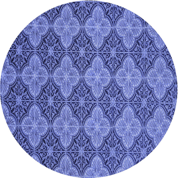 Square Patterned Sky Blue Rug, pat3757blu